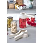 Bev Kitchen Her Boy Kavanoz Kapağına Uyumlu Kırılmaya Karşı Dayanıklı Plastik Konserve Turşu Kavanoz Açacağı beyaz