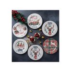 Bev Kitchen Özel Tasarım Merry Christmas Pasta Tabak 20 cm