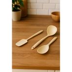 Bev Kitchen Silikon 3 Parça Isıya Dayanıklı Krem Yemek Servis ve Hazırlık Seti