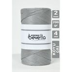 Bevella Macrame Cord 2 Mm - 200 gr Polyester Koyu Gri Makrome Ipi Polyester Makrome Ip Supla Ip Ve Çanta Ipliği