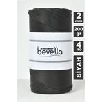 Bevella Macrame Cord 2 Mm 200 gr Polyester Makrome Ipi Siyah Polyester Makrome Ip Supla Ip Ve Çanta Ipliği