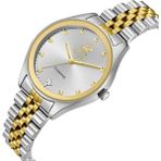 Beverly Hills Polo Club Kadın Kol Saati 34 mm Beyaz Kadran Gümüş Gold Kordon 5 Atm - Altın - Beyaz