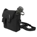 Bewinner Dış Mekan Su Şişesi - Bel Çantalı 1.5L Taşınabilir Su Matarası, Askeri Fazlalık Veya Bushcraft Ekipmanı Için Çok Fonksiyonlu Düz Kamp Su Şişesi (BLACK)