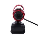 Bewinner PC için Web Kamerası, Masaüstü Dizüstü Bilgisayar Web Kameraları Mikrofonlu USB HD Video Kamera, 12,0 M Piksel Klipsli Web Kamerası HD 360° Dönen Stantlı Kameralar, 640 * 480 Dinamik Çözünürlük (KIRMIZI)