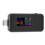 Bewinner USB Akım Gerilim Dedektörü, HD Renkli Ekran Kompakt Şarj Cihazı Test Cihazı, Çift Yönlü USB Tip C Ile, Cep Telefonu, Dijital Ürünler, USB Terminal Ekipmanı Için