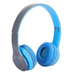 Bewinner1 Kablosuz Bluetooth Kulaklık, Cep Telefonları Bilgisayarlar Tabletler Gürültü Azaltma Kulaklık, Hafıza Kartı Yuvalı Kulak Üstü Kulaklık, Müzik Dinleme, Film Oynama Film İzleme Oynama (Mavi)