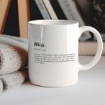 Bexdore Kahve Kupa Fika Tanımı, Kahve Kupa, Foodlover Hediye, Komik Gif Ingilizce Kupa - Beyaz