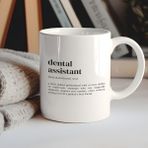 Bexdore Tanım Kupa Diş Asistanı, Kahve Kupa, Komik Diş Hediyesi, F Ingilizce Kupa - Beyaz - 300 ml