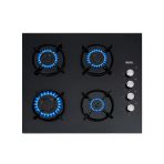 Bexel Bao-39 Siyah Optik Cam Ankastre Ocak - 4 Gözü Gazlı Gaz Emniyetli