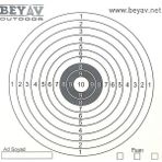 Bey Av 14x14 cm 100 Adet Hedef Kağıdı