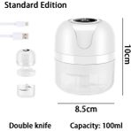 Beyaz (100ML) Sarımsak Kırıcı Rende Basın Dicer Mutfak Robotları Öğütücü Kıyıcı Kıyma Makinesi Elektrikli Mini Sarımsak Blender Mutfak Aksesuarları (Yurt Dışından) - Renkli