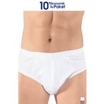 Beyaz 10'lu Ekonomik Paket%100 Pamuklu Erkek Penye Slip Külot, M, LX6020TK-198IGP100907