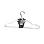 BEYAZ 10PCS SİLİKON KAPLAMALI METAL ELBİSE ASKISI 40CM (5047)