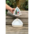 Beyaz 2d Noel Baba Desenli Silikon Mum Kalıbı, Şık ve Kullanışlı Ev Dekoru Için Ideal - Seçenek 1