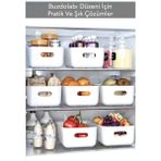 Beyaz 4 Adet Eco+ 3.5 Lt Dolap Içi, Buzdolabı Düzenleyici, Banyo, Mutfak Organizer Beyaz 24CM16CM1 - 0