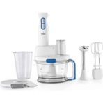 Beyaz 700W Blender Seti, Güç ve Şıklık Bir Arada, Mutfaklarınıza Pratik Çözümler - Ahşap - Beyaz