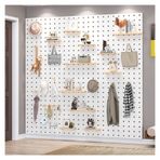 Beyaz Ahşap Pegboard 12mm Kalın Kolay Kurulum Duvar nizer Mutfak El Sanatları Odası ve Atölye için 60x120cm Delik Kurulu Verimli Depolama Çözümleri