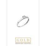 Beyaz Altın Sertifikalı Premium Created Taşlı 0.25 CT Effect Tektaş Yüzük