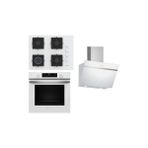 Beyaz Ankastre Set HU736AEV0T Xl Airfryer Özellikli Buharlı FIRIN-EO7C2PP30O OCAK-LC66KPJ20T Davllumbaz
