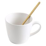 Beyaz Avrupa Seramik Ofis Kahve Fincan ve Çay Tabağı Seti Süt Çay Kupaları Kahvaltı Tatlı Fincan Arkadaşlar Çift Kaşıklı Fincan Porselen (Yurt Dışından) - 1 Adet - Renkli - 1 lt
