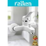 Beyaz Banyo Duş Bataryası Musluğu - %100 Pirinç, Paslanmaz, Ağır Gövde