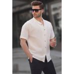 Beyaz Basic Kısa Kollu Erkek Gömlek 5598 - XL