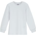 Beyaz Basic Kız Çocuk Çıtçıtlı Sıfır Yaka Kışlık Uzun Kol Tişört - 1 Yaş