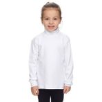 Beyaz Basic Kız Çocuk Çıtçıtlı Tam Balıkçı Yaka Şardonlu Kışlık Uzun Kollu Tişört - 4 Yaş