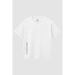 Beyaz Baskılı O Yaka Rahat Form Battal Büyük Beden Erkek T-Shirt - 88472
