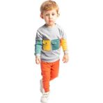 Beyaz Bebek 1881BB Erkek Bebek Üç Cepli Kahve Eşofman Takımı - 9 Ay - Basic