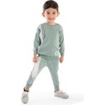 Beyaz Bebek 2161BB Erkek Bebek Fermuar Detaylı Yeşil Eşofman Takımı - 1,5 Yaş