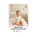 Beyaz Bebek Lastikli Çarşaf %100 Pamuklu Penye Park Yatak 60x120 - 70x110 - 70x120 - 70x130 - 70x140 - 80x130