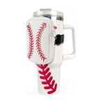 Beyaz Beyzbol Neopren Su Şişesi Kılıfı Stanley Quencher Macera 40 Oz 20 Oz 30 Oz, Spor Salonu Aksesuarları Çalışan Su Şişesi El Caddy (Yurt Dışından) - Renkli