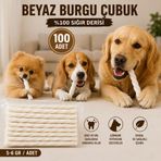 Beyaz Burgu Çubuk Köpek Ödül Kemiği 100’Lü Paket