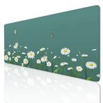 Beyaz Büyük Mouse Mat Oyun Mouse Pad Büyük 24x12 inç Klavye Mat Kaymaz Kauçuk Tabanlı, Mousepad Yıkanabilir Genişletilmiş Büyük Fare Paspasları, Ev Ofis Çalışmaları için Fare Altlığı 3-932