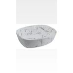 Beyaz Çanak Lavabo Mermer Desen Banyo Lavabo 48*37 Ölçü Seramik Lavabo
