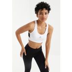 Beyaz Çapraz Sırt Detaylı Slim Fit U Yaka Pedli Kadın Spor Büstiyer - 97121 | M