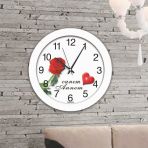 Beyaz Çerçeve Canım Annem Duvar Saati 30 cm