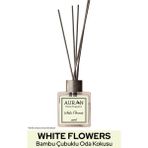 Beyaz Çiçekler Çubuklu Oda Kokusu Bambu Kokusu Kare Şişe White Flowers Reed Diffuser 100ml
