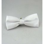 Beyaz Çocuk Boy Düz Renk Saten Papyon - CP-02