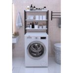 Beyaz Çok Renkli Dekoratif Banyo Rafı ve Çamaşır Makinesi Üstü Rafı - Açık Bej - Seçenek 1