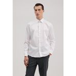 Beyaz Comfort Fit %100 Pamuk Ütü Gerektirmeyen Non İron Gömlek