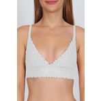 Beyaz Dantel Kapsiz Bralet Sutyen