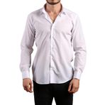 Beyaz Dar Kesim Slim Fit Uzun Kol Düz Renk Erkek Gömlek - 151-1