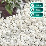 Beyaz Dolomit Taş 5 kg 1-3cm Dolomit Bahçe Dekor Süs Akvaryum Dere Çakıl Taşı Mezar Üstüne