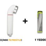 Beyaz Duş Başlığı ve Yedek Filtre, Kaliteli ve Kullanışlı Set - 1BW-Beyaz