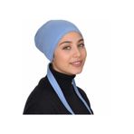 BEYAZ DÜŞ Mavi Renk Ligralı Bağcıklı Penye Düz Bone