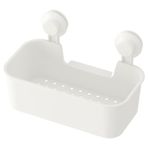 Beyaz Duş Sepeti Kare Ikea Banyo Raf Vantuzlu Sepet