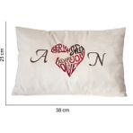 Beyaz Düşler Sokağı Kişiye Özel Harf Nakışlı Yastık (Yst-13) - 25 x 35 cm - Krem Rengi