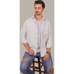 Beyaz Düz Oversize Oduncu Erkek Gömlek